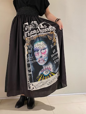「KMRii（ケムリ）のアイテム（トップス）」を使った、照井千尋さん（レディース・163cm）の夏コーディネート