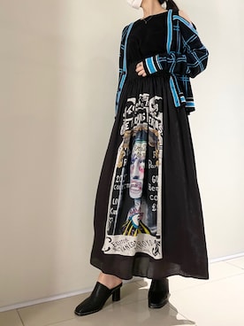 「KMRii（ケムリ）のアイテム（トップス）」を使った、照井千尋さん（レディース・163cm）の夏コーディネート