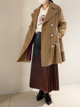 「AULA」｜「アイテム（ジャケット/アウター）」を使った、照井千尋さん（レディース・163cm）の秋コーディネート