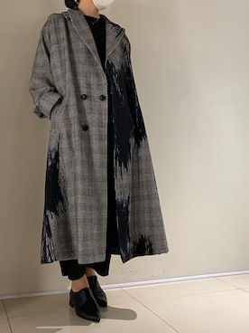 「KMRii（ケムリ）のアイテム（トップス）」を使った、照井千尋さん（レディース・163cm）の秋コーディネート
