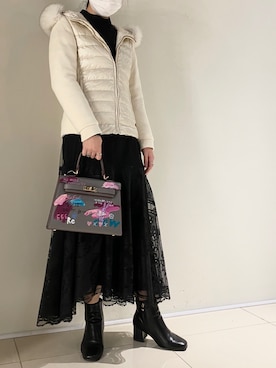 「WOOLRICH（ウールリッチ）のアイテム（ジャケット/アウター）」を使った、照井千尋さん（レディース・163cm）の秋コーディネート
