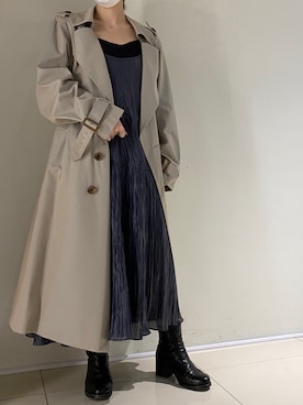 「AULA」｜「アイテム（ジャケット/アウター）」を使った、照井千尋さん（レディース・163cm）の秋コーディネート