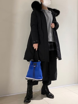「WOOLRICH（ウールリッチ）のアイテム（ジャケット/アウター）」を使った、照井千尋さん（レディース・163cm）の秋コーディネート