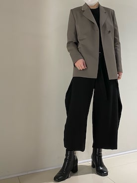 「JOHN LAWRENCE SULLIVAN（ジョンローレンスサリバン）のアイテム（ジャケット/アウター）」を使った、照井千尋さん（レディース・163cm）の冬コーディネート