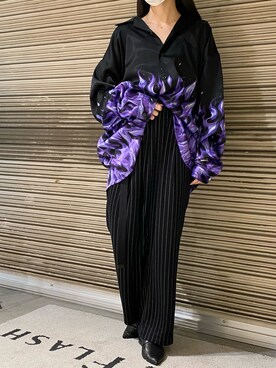 「ISAMU KATAYAMA BACKLASH（イサムカタヤマバックラッシュ）のアイテム」を使った、照井千尋さん（レディース・163cm）の春コーディネート