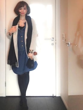 「Moname（モナーム）のアイテム（ワンピース/ドレス）」を使った、YUMIKO HIRAYAMAさん（レディース・154cm）の春コーディネート