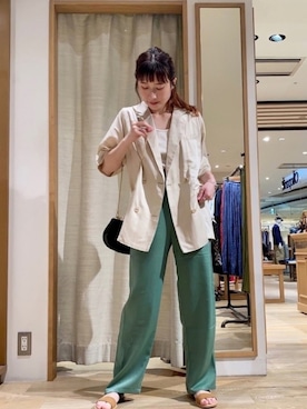 ささきともみさん（レディース・157cm）の夏コーディネート