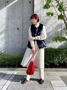 ささきともみさん（レディース・157cm）の秋コーディネート