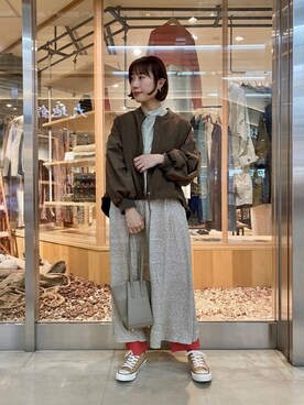 ささきともみさん（レディース・157cm）の秋コーディネート