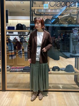 ささきともみさん（レディース・157cm）の冬コーディネート