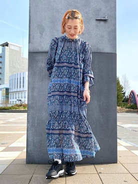 ワンピースを使った ネイビー のレディース人気ファッションコーディネート Wear