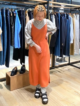 Ciaopanic チャオパニックのワンピース ドレス オレンジ 橙色系 コーディネート Zozotown