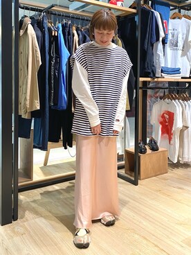 ささきともみさん（レディース・157cm）の春コーディネート