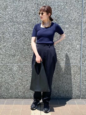 「So_lemn（ソレム）のアイテム」を使った、ささきともみさん（レディース・157cm）の夏コーディネート