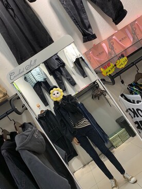 「基础款」｜「アイテム（キャップ）」を使った、方问さん（レディース・165cm）の秋コーディネート