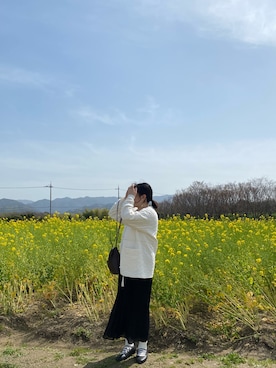 「ニコアンド」｜「アイテム（ノーカラージャケット）」を使った、ua🍒さん（レディース・156cm）の春コーディネート