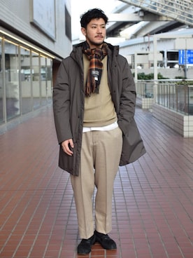 高野 恭平さん（メンズ・177cm）の冬コーディネート