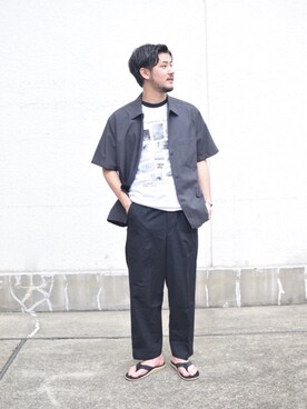 「MAP OF SKY（マップオブスカイ）のアイテム」を使った、高野 恭平さん（メンズ・177cm）の春コーディネート