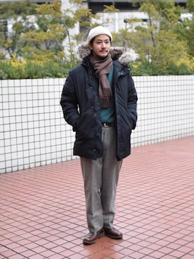 高野 恭平さん（メンズ・177cm）の冬コーディネート