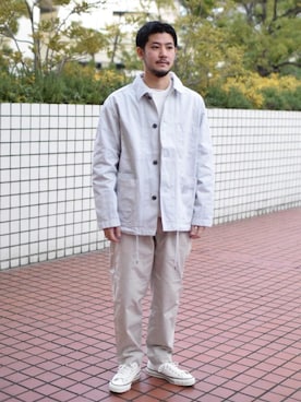 「ATELIER BETON（アトリエベトン）のアイテム（カバーオール）」を使った、高野 恭平さん（メンズ・177cm）の冬コーディネート