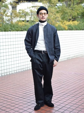 「UNITED ARROWS（ユナイテッドアローズ）のアイテム（カバーオール）」を使った、高野 恭平さん（メンズ・177cm）の冬コーディネート