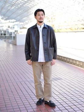 UNITED ARROWS＞ ラムレザー カバーオールを使った人気ファッション