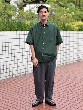 「EN ROUTE（アンルート）のアイテム（トップス）」を使った、高野 恭平さん（メンズ・177cm）の夏コーディネート
