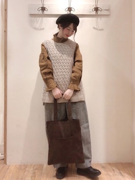 つぼもとまいさん（レディース・160cm）の秋コーディネート