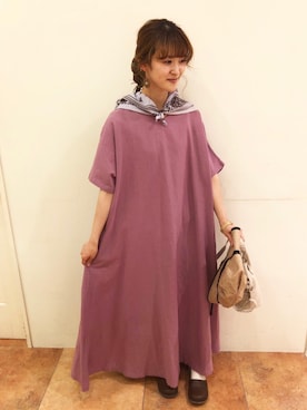 「サマンサモスモス」｜「アイテム（財布/小物）」を使った、わだみさん（レディース・153cm）の春コーディネート