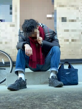 「RonHerman VINTAGE（ロンハーマンヴィンテージ）のアイテム（トートバッグ）」を使った、DA.さん（メンズ・173cm）の冬コーディネート
