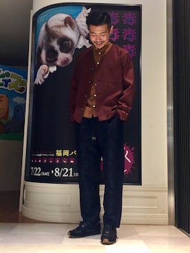 「UNITED TOKYO（ユナイテッドトウキョウ）のアイテム（ノーカラージャケット）」を使った、Shintaro Shinagawaさん（メンズ・182cm）の夏コーディネート
