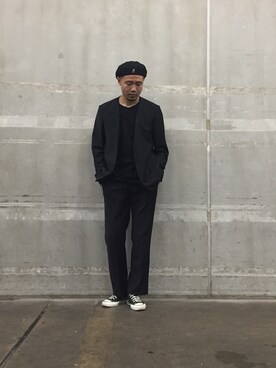 「UNITED TOKYO（ユナイテッドトウキョウ）のアイテム（ノーカラージャケット）」を使った、Shintaro Shinagawaさん（メンズ・182cm）の春コーディネート