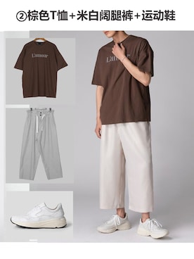 「HB（エイチビー）のアイテム」を使った、棕主さん（メンズ・175cm）の春コーディネート