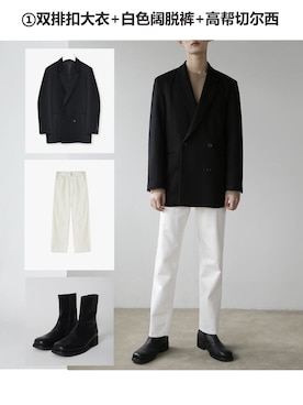 「HB（エイチビー）のアイテム」を使った、棕主さん（メンズ・175cm）の秋コーディネート