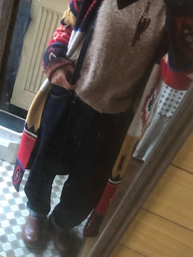 「AVAN LILY（アヴァンリリィ）のアイテム（ジャケット/アウター）」を使った、おかちゃんさん（レディース・164cm）の冬コーディネート