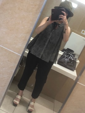 「ELVIO ZANON（エルビオザノン）のアイテム」を使った、おかちゃんさん（レディース・163cm）の夏コーディネート