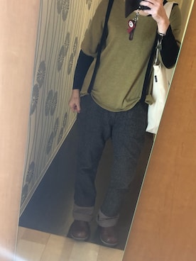 「vingtrois（バントロア）のアイテム」を使った、おかちゃんさん（レディース・163cm）の秋コーディネート