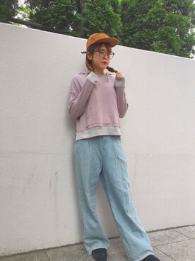 「RETRO GIRL（レトロガール）のアイテム（帽子）」を使った、rinoさん（レディース・160cm）の秋コーディネート