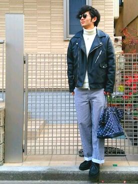 「ZARA（ザラ）のアイテム（ジャケット/アウター）」を使った、ryo _kumamoto_さん（メンズ・178cm）の冬コーディネート