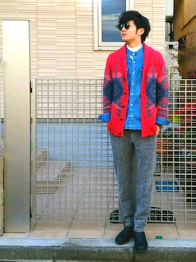 「アイテム（バングル/リストバンド）」を使った、ryo _kumamoto_さん（メンズ・178cm・20代）の冬コーディネート