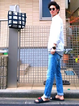 「アイテム（バングル/リストバンド）」を使った、ryo _kumamoto_さん（メンズ・178cm・20代）の夏コーディネート