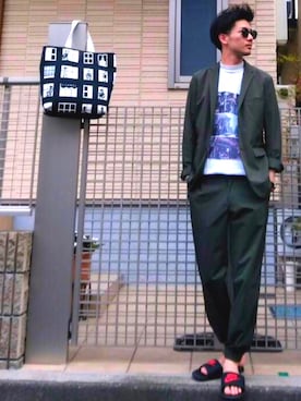 「アイテム（バングル/リストバンド）」を使った、ryo _kumamoto_さん（メンズ・178cm・20代）の夏コーディネート