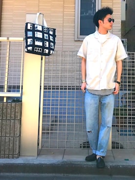 「アイテム（バングル/リストバンド）」を使った、ryo _kumamoto_さん（メンズ・178cm・20代）の夏コーディネート