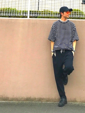 「PLST（プラステ）のアイテム（パンツ）」を使った、ryo _kumamoto_さん（メンズ・178cm）の夏コーディネート