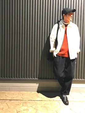 「PLST（プラステ）のアイテム（パンツ）」を使った、ryo _kumamoto_さん（メンズ・178cm）の秋コーディネート