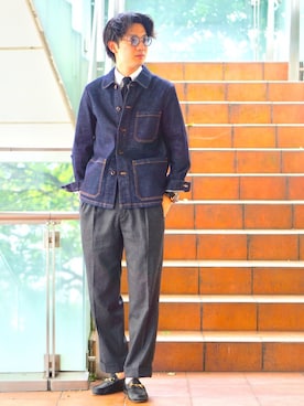 「アイテム（バングル/リストバンド）」を使った、ryo _kumamoto_さん（メンズ・178cm）の秋コーディネート