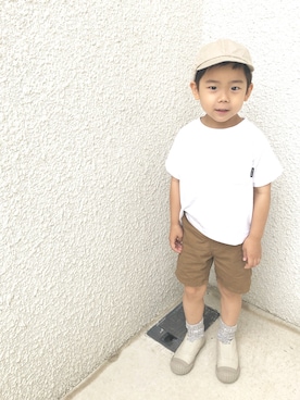「CONVERSE（コンバース）のアイテム（スリッポン）」を使った、souta☆さん（キッズ・110cm）の夏コーディネート