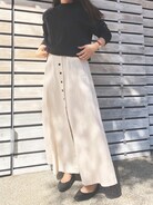 ETRE TOKYO（エトレトウキョウ）の「リネンフレアーロングジレ