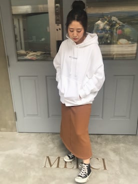 「ALLUMER（アリュメール）のアイテム」を使った、えぐあやさん（レディース・155cm）の秋コーディネート