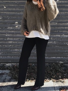 「MERCI（メルシー）のアイテム」を使った、えぐあやさん（レディース・155cm）の冬コーディネート